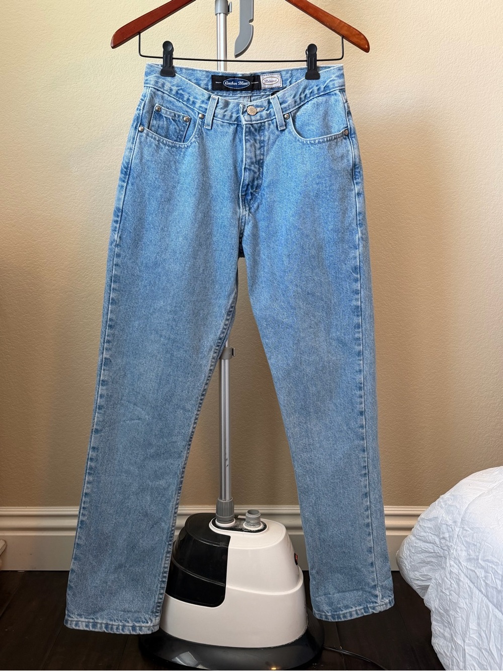 Vintage Light Wash Straight Leg Jeans